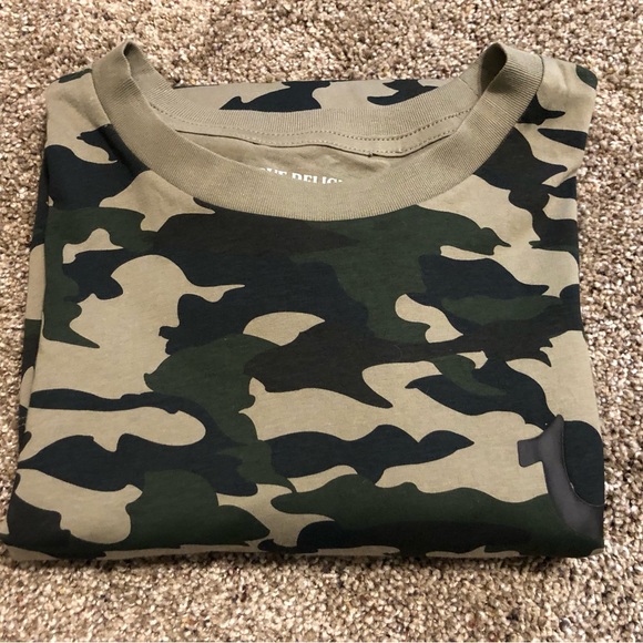 New TRUE RELIGION Lamar Logo Men’s L/S T-Shirt Size Men's Small Camo NWT!! - Picture 6 of 6